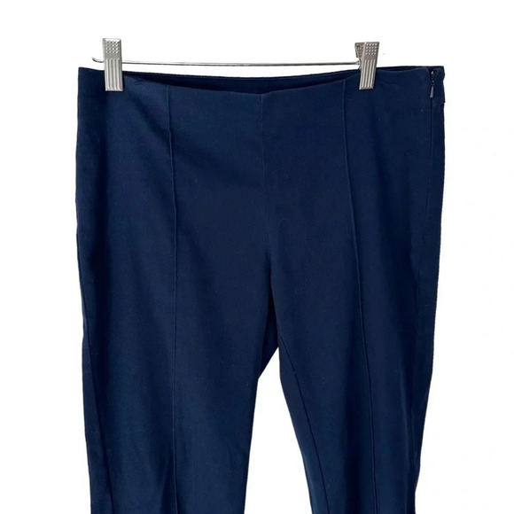 Brooks Brothers Natalie Fit size 2 navy cotton spandex pants with side zipper - Picture 2 of 6